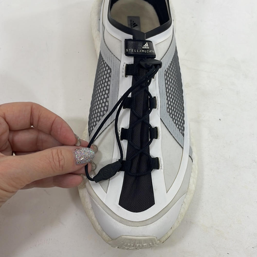 Adidas Stella McCartney Shoes PulseBoost HD Women’s 9.5 White Cream Laces G28329 - Picture 15 of 17